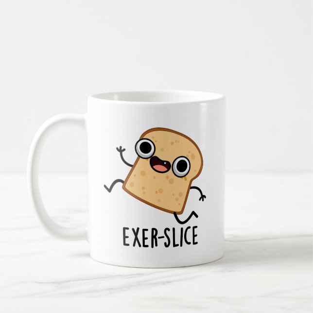 Caneca De Café Exer-slice Funny Bread Pun  (Esquerda)