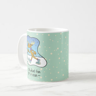 Caneca De Café Exercício Corrente de Reindeer Natal