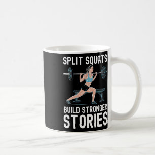 Caneca De Café Exercício de Agachamento Búlgaro Fitness Musculaçã