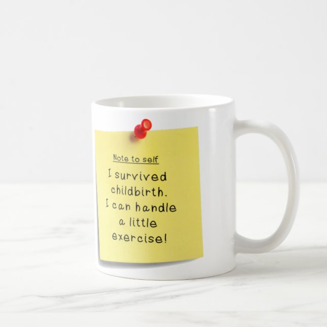 Caneca De Café Exercício De mães De Resolução De Ano Novo (Direita)