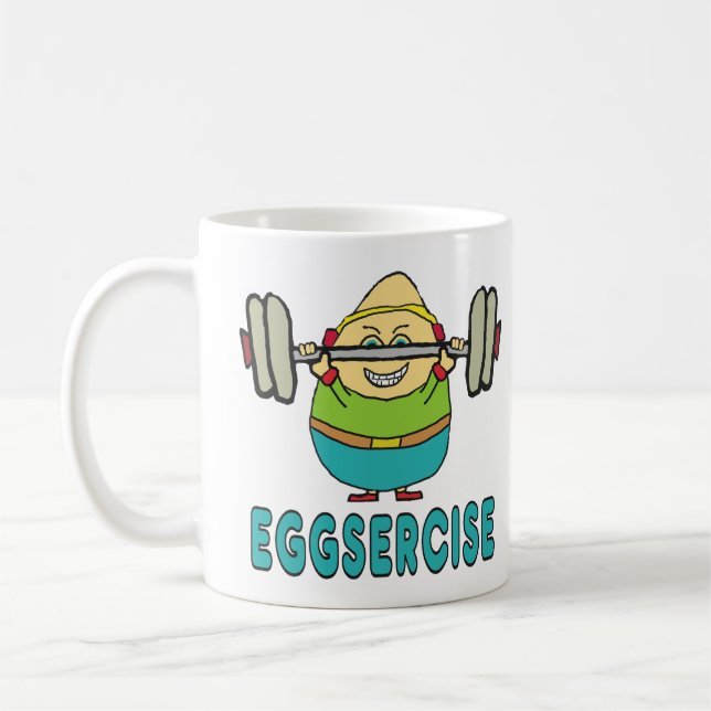Caneca De Café Exercício De Ovos Eggsercise (Esquerda)