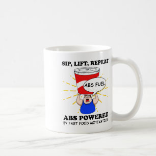 Caneca De Café Exercício engraçado de abdômen Comida rápida Acade