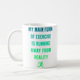 Caneca De Café Exercício Fugindo da Realidade