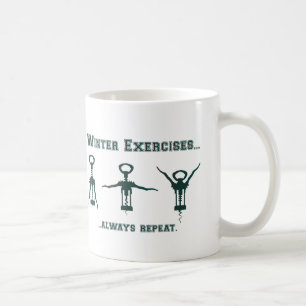 Caneca De Café Exercícios engraçados do inverno