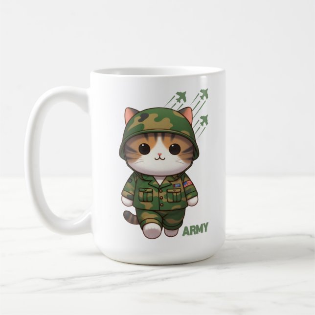 Caneca De Café Exército de Gato (Esquerda)