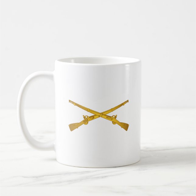 Caneca De Café Exército - Filial de Infantaria com Texto (Esquerda)