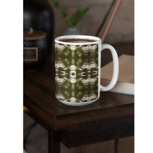Caneca De Café Exército Verde Sombra de Folha de Palmeira