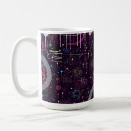 Caneca De Café Exibição de Fogos de Artifício: Arte Abstrata