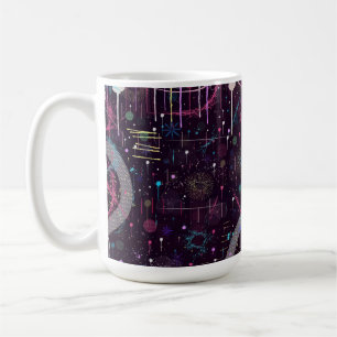 Caneca De Café Exibição de Fogos de Artifício: Arte Abstrata