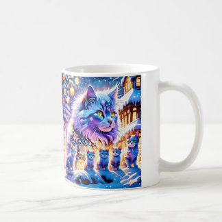 Caneca De Café Exibição de Gatos de Natal
