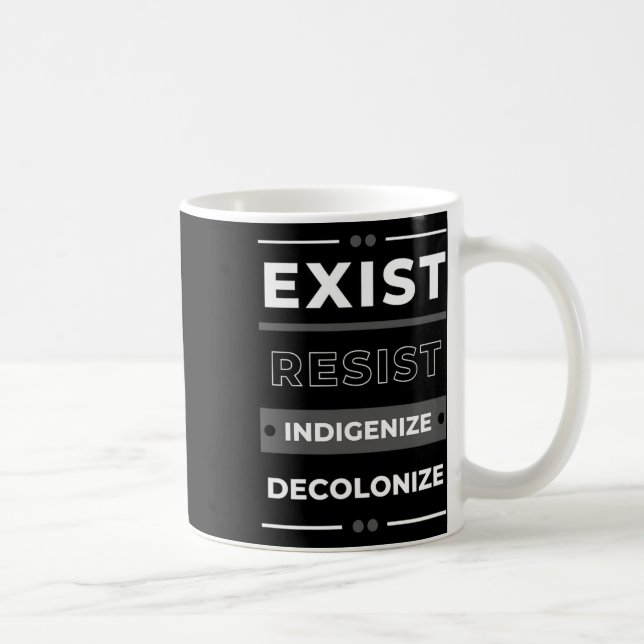 Caneca De Café Existe Resistência Indigenizar Descolonizar (Direita)
