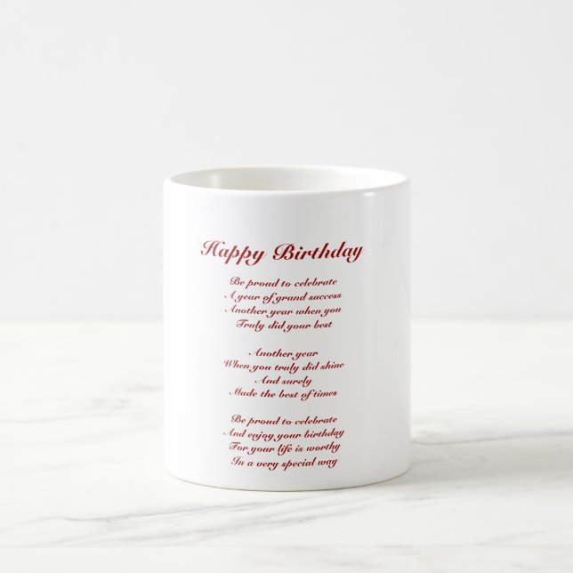 Caneca De Café Êxito na homenagem de aniversário (Centro)