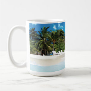 Caneca De Café Exotic Beach Throw Pillow
