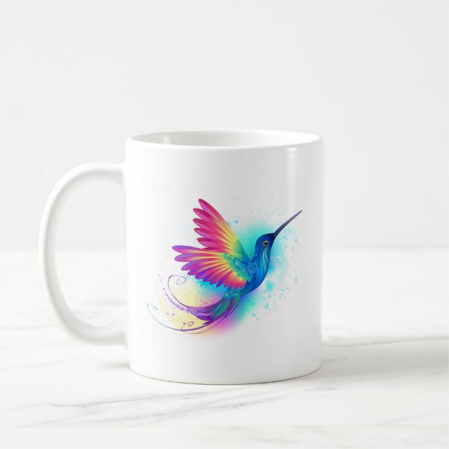 Caneca De Café Exotic Rainbow Hummingbird (Esquerda)