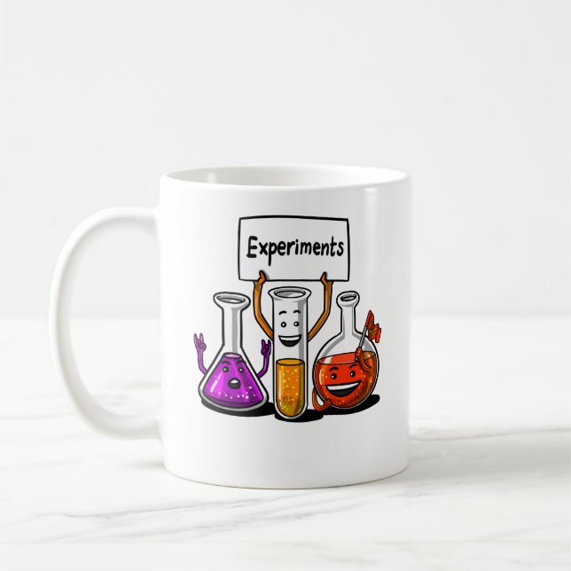 Caneca De Café Experiências de Química Piada de Ciências Engraçad (Esquerda)