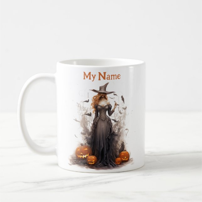 Caneca De Café Experiente em magia: Copa de Bruxas de Halloween (Esquerda)