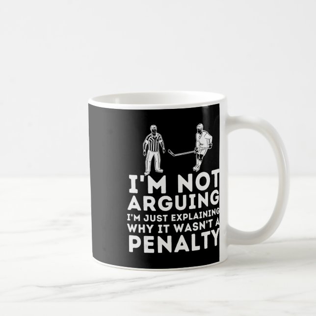 Caneca De Café Explicando Por Que Não Foi Penalidade - Hóquei No  (Direita)