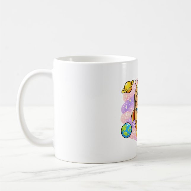 Caneca De Café Explorador de Capivara Cósmico (Esquerda)