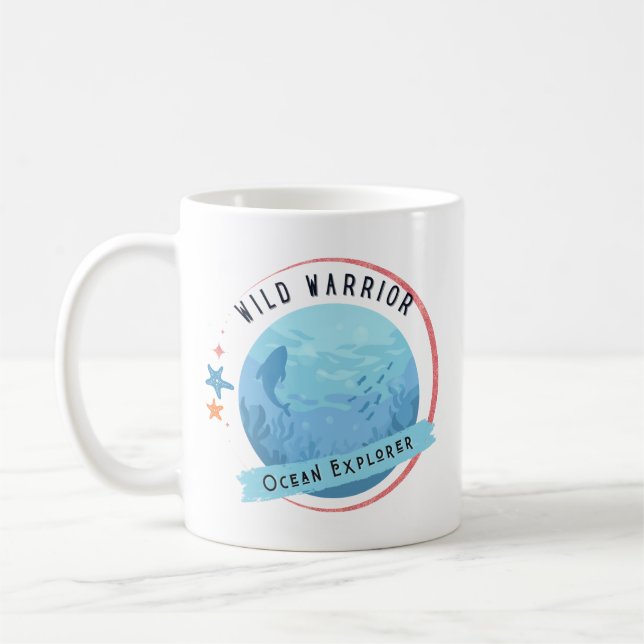 Caneca De Café Explorador do Oceano Guerreiro Selvagem (Esquerda)