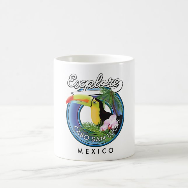 Caneca De Café explorar cabo san lucas méxico viagem patch metal  (Centro)