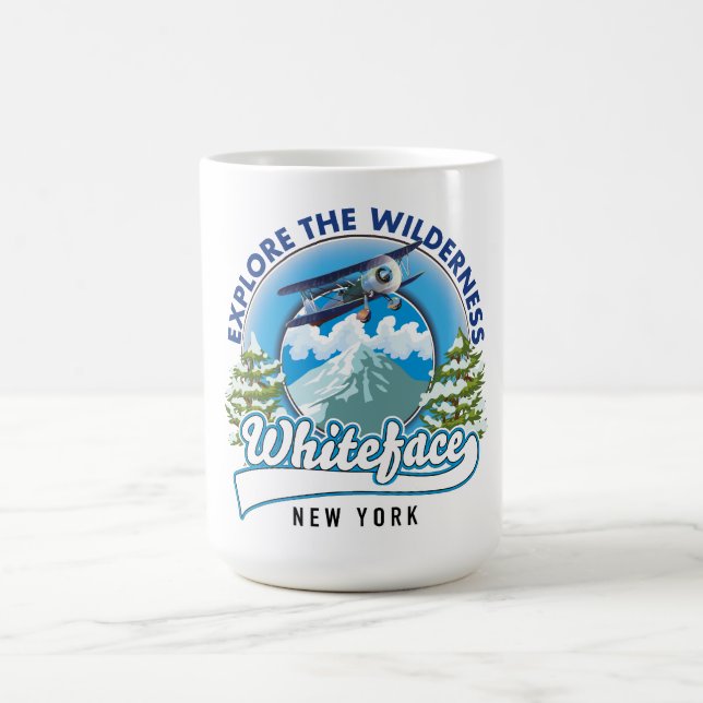 Caneca De Café Explore a Natureza Selvagem, Whiteface Nova York  (Centro)