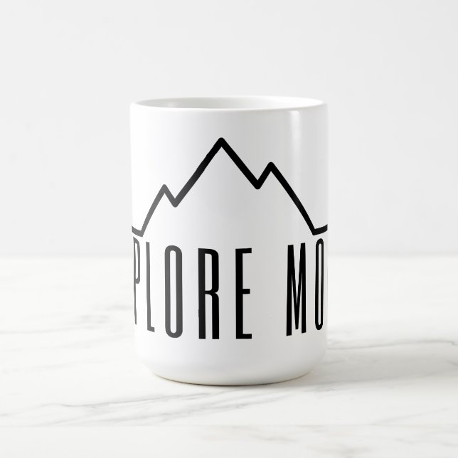 Caneca De Café Explore More Minimalist Mountain Coffee Mug (Centro)