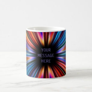 Caneca De Café Explosão colorida de starburst