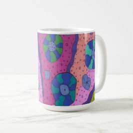 Caneca De Café Explosão de Abstrato de cor