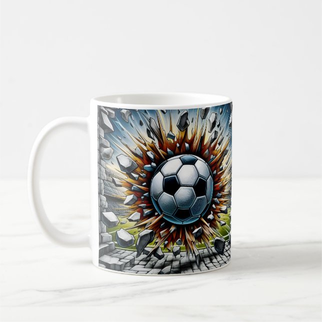 Caneca De Café Explosão de Bola de Futebol (Esquerda)