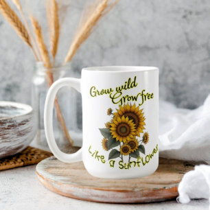Caneca de Café Explosão de Girassol