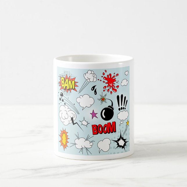 Caneca De Café Explosão de Quadrinhos Retrô Pop Art (Criador carregado)