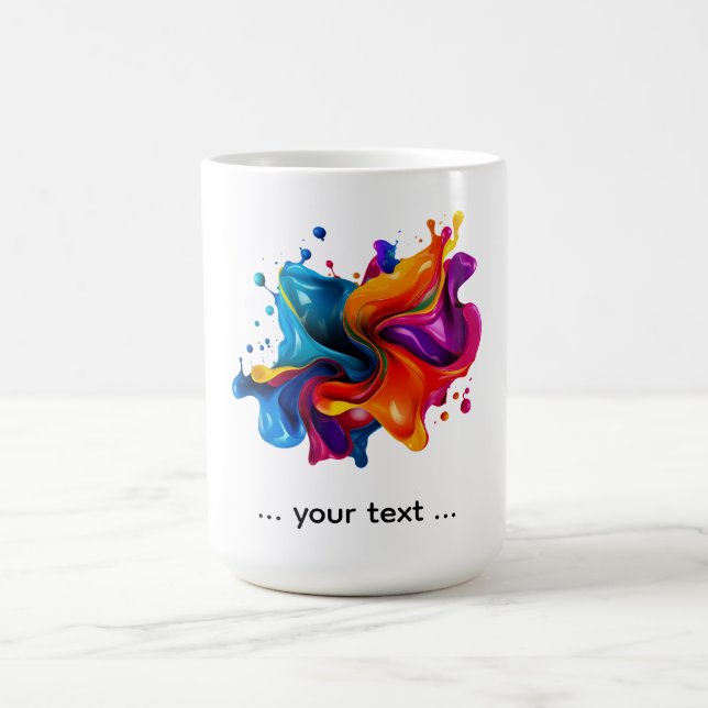 Caneca De Café explosão de respingos de tinta (Centro)