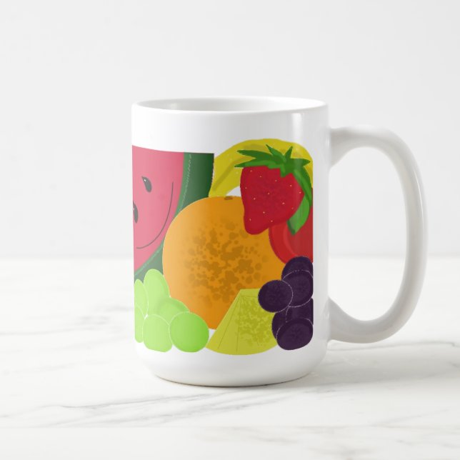 Caneca De Café Explosão Divertida de Frutas (Direita)