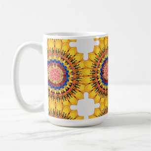 Caneca De Café Explosão solar dourada