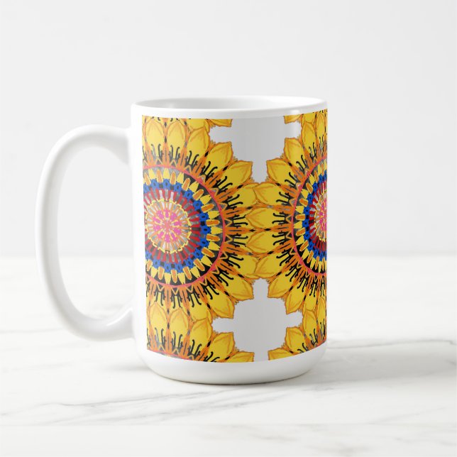 Caneca De Café Explosão solar dourada (Esquerda)