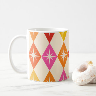Caneca De Café Explosões de Estrela Moderno de Meados do Século s