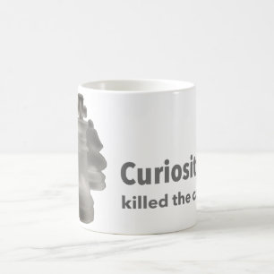 Caneca De Café Expressão Clássica "Curiosidade Matou o Gato"