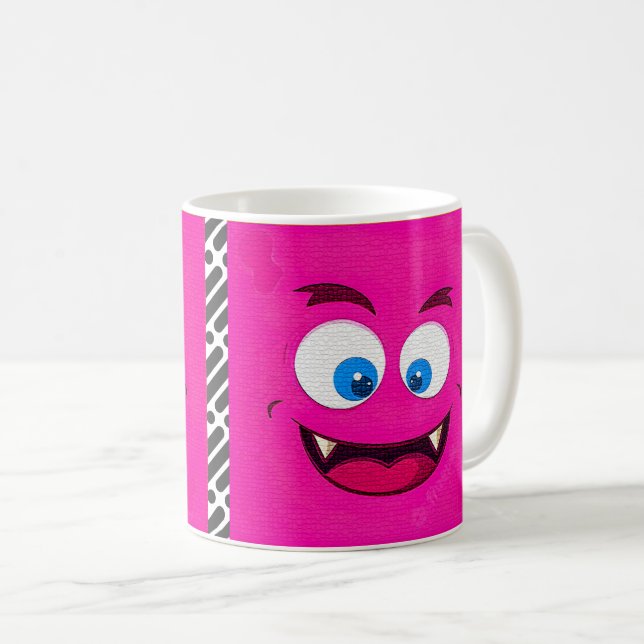 Caneca De Café Expressão de Cartoon Face (Frente Esquerda)