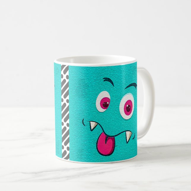 Caneca De Café Expressão de Cartoon Face (Frente Esquerda)