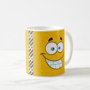 Caneca De Café Expressão de rosto de desenho animado editável