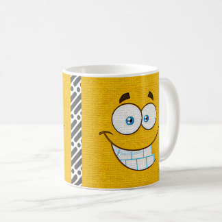 Caneca De Café Expressão de rosto de desenho animado editável