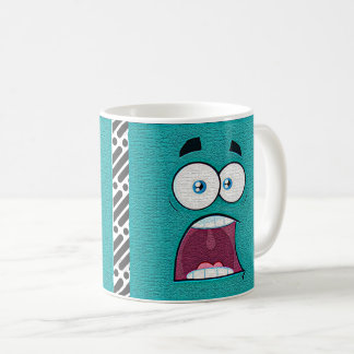 Caneca De Café Expressão de rosto de desenho animado editável