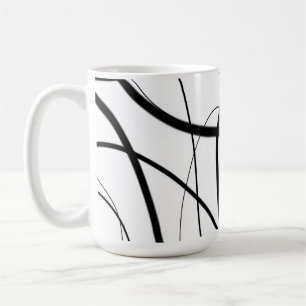Caneca De Café Expressão em Preto e Branco