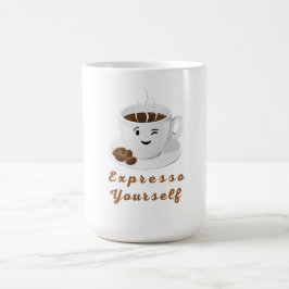 Caneca De Café Expresse-se – Camiseta de Café Sorridente e Divert