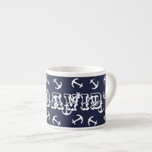 Caneca de Café Expresso Funky Anchor Captain Seu N