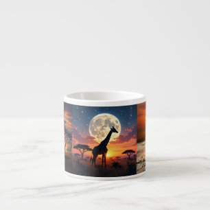 Caneca de Café Expresso Pôr do Sol Leão Africano &