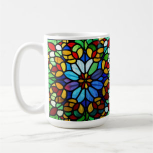 Caneca De Café Exquisite Elegância de Vidro Estido Floral