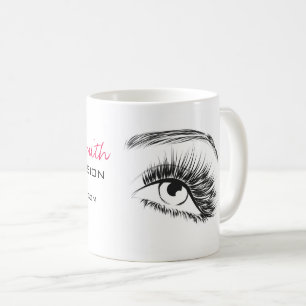 Caneca De Café Extensão de Lash de Mascara Raqueta Olhos