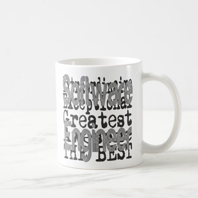 Caneca De Café Extraordinário do Engenheiro de software (Direita)