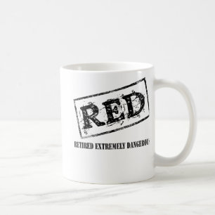 Caneca De Café Extremamente perigoso aposentado VERMELHO